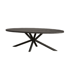 Esstisch Silvia Oval schwarz
