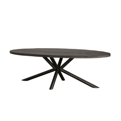 Esstisch Silvia Oval schwarz