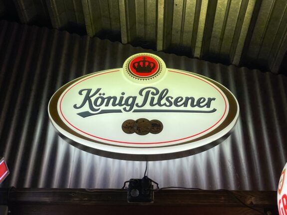 Bier Leuchtreklame König Pilsener