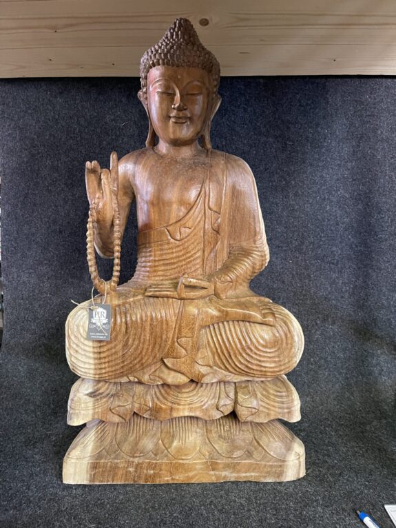 Teakholz Buddha 2
